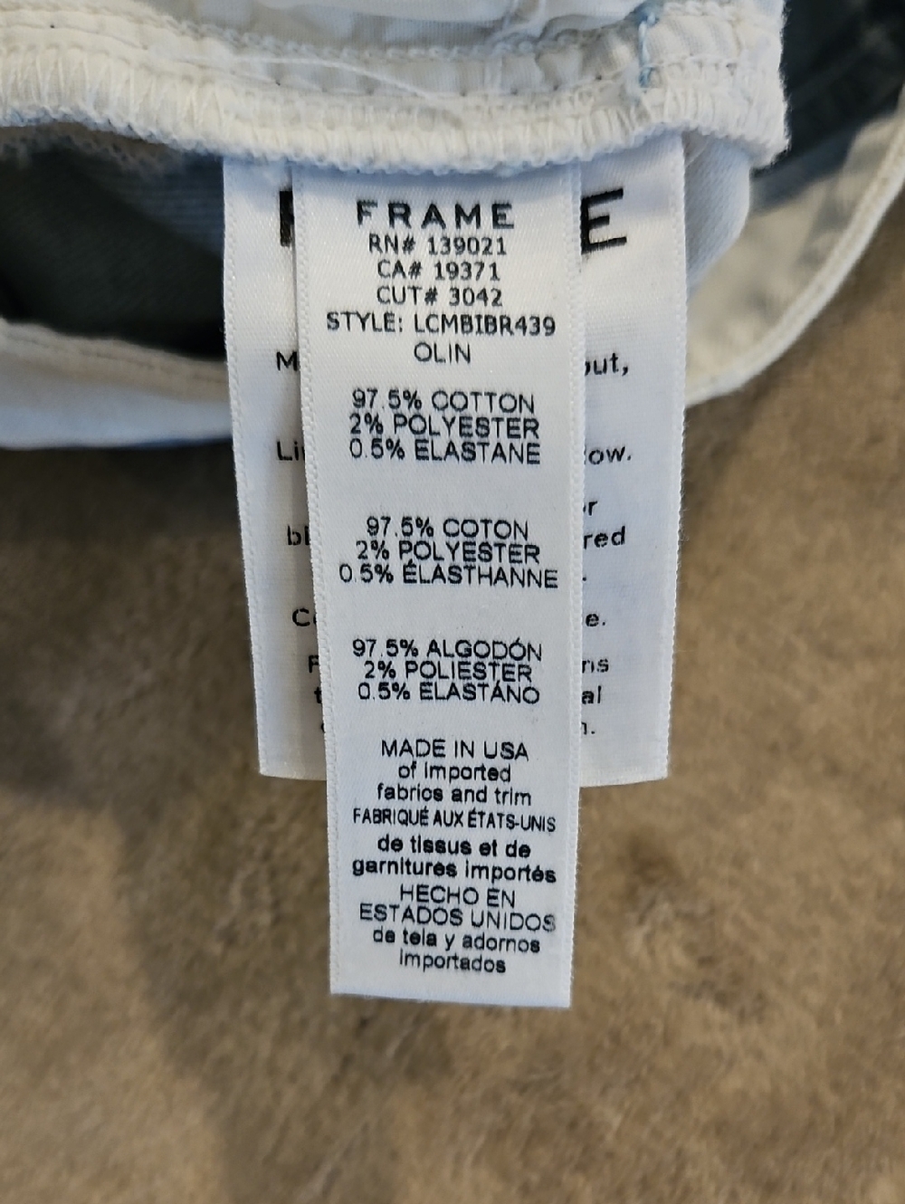 Frame NWT Le Crop Mini Boot Jeans Color Block Olin Sz 31 - Picture 4 of 9